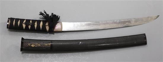 A Japanese Tanto 19th/20th century, Blade L.30.5cm